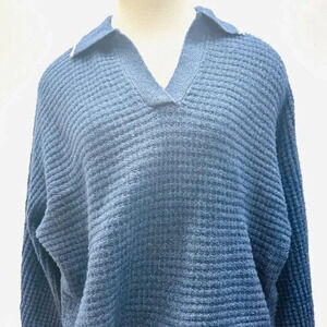 NWT SO GOODS FOR LIFE Juniors Long Sleeve V-Neck Pullover Blue Sweater Size XXL